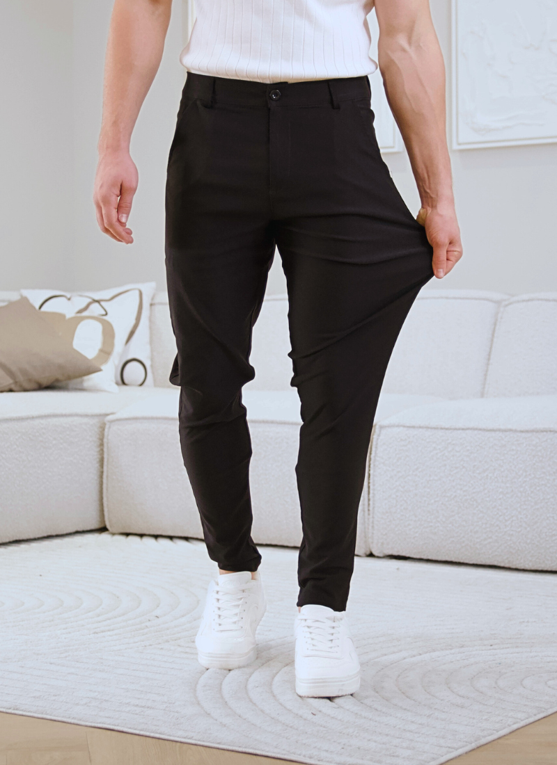 Lightweight chinos - black