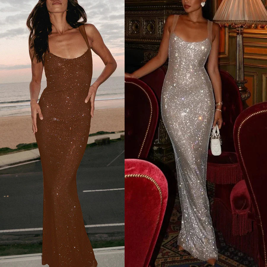 LARA | Maxi Glitterjurk
