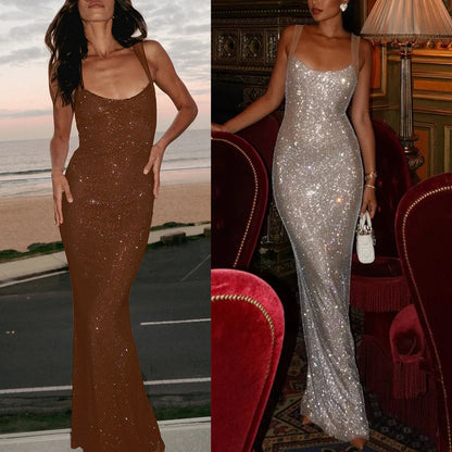 LARA | Maxi Glitterjurk