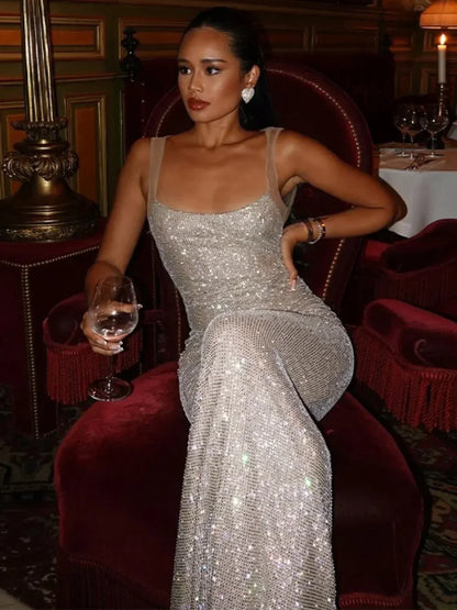 LARA | Maxi Glitterjurk